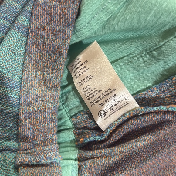 NWT FREE PEOPLE Ocean Blue Combo Cotton Striped Shorts - Picture 6 of 11